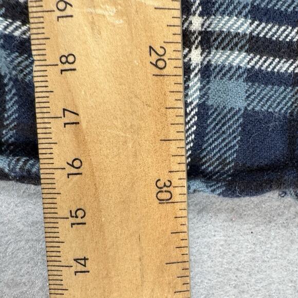 Woolrich Mens L Blue Tartan Plaid Flannel Shirt 100% Cotton Outdoor Workwear - Picture 8 of 12
